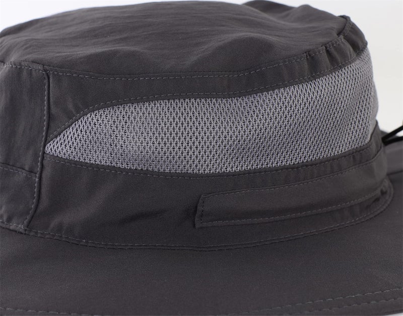 Connectyle Womens Summer Mesh Boonie Sun Hat Wide Brim UV Protection Fishing Hat (Deep Grey) - Image 5